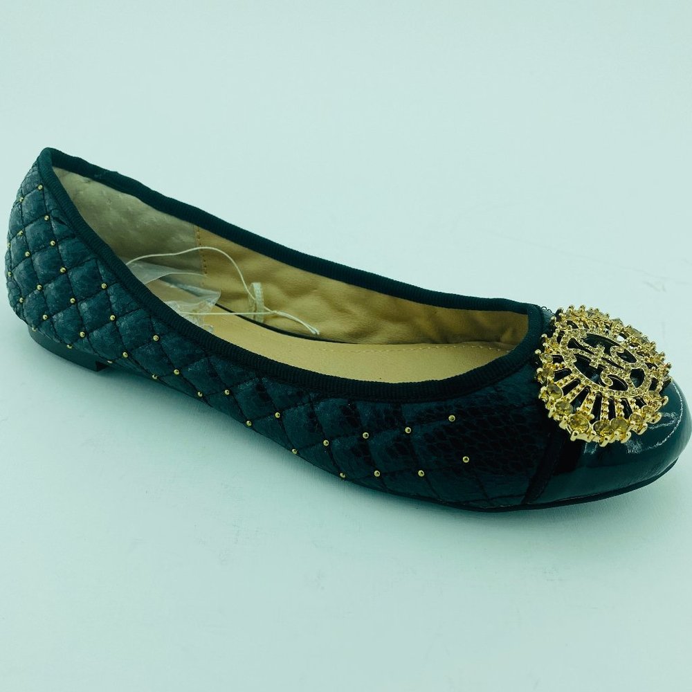 FIBI & CLO AUDREY GOLD FLATS, SIZE 7, NIB